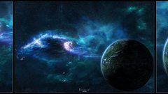 Space widescreen Stars planets