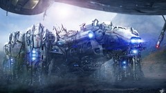 Spaceships artwork futuristic