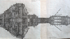 Spaceships drawings scans