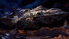 Spaceships outer space artwork futuristic