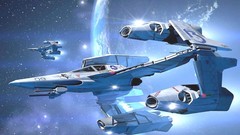 Spaceships science fiction artwork