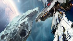 Spaceships science fiction artwork Daniel Dociu