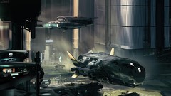 Spaceships science fiction cityscapes artwork digital art 