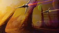 Spaceships vehicles artwork futuristic