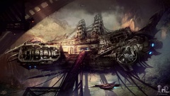 Spaceships vehicles science fiction alien