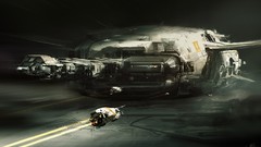 Spaceships vehicles science fiction artwork