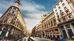 Spain barcelona streets cityscapes HDR Photography flats towns