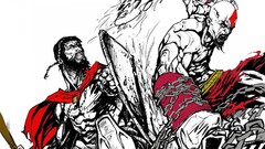 Sparta god of war kratos leonidas artwork 300 (movie)