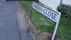 Spartan urban grim roadsigns