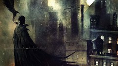 Spawn moon silhouettes rooftops