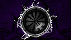 Speaker retro purple bg