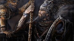 Spears mythology dwarfs odin fantasy art