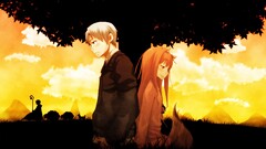 spice and wolf Holo (Spice and Wolf) silhouette Trees redhead