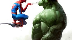 Spider-Man artwork soft shading Hulk (comic character)