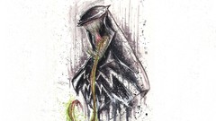 Spider-Man Venom superheroes minimalistic artwork fantasy art