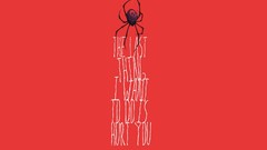Spiders Typography Spider-Man red background funny