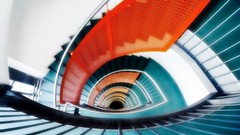 Spiral railing digital art stairways