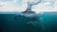 split-view Desktopography Animals Mammals whale Sea Island