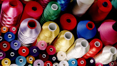 Spools of thread high