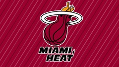 Sports basketball red background nba logos miami heat