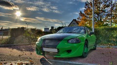 Sports cars HDR Photography green cars
