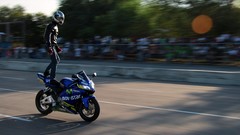 Sports drag racing motorbikes