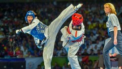 Sports fight Fighting kick WTF olympics taekwondo kicking