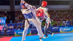 Sports fight Fighting kick WTF olympics taekwondo kicking