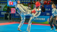 Sports fight Fighting kick WTF olympics taekwondo kicking