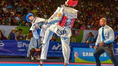Sports fight Fighting kick WTF olympics taekwondo kicking