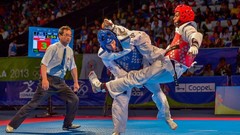 Sports fight Fighting kick WTF olympics taekwondo kicking