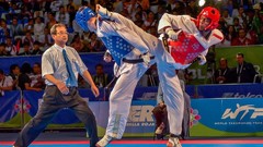 Sports fight Fighting kick WTF olympics taekwondo kicking