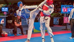 Sports fight Fighting kick WTF olympics taekwondo kicking