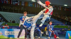 Sports fight Fighting kick WTF olympics taekwondo kicking