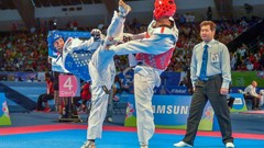 Sports fight Fighting kick WTF olympics taekwondo kicking