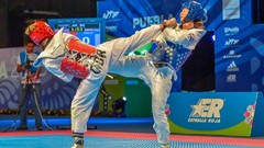 Sports fight Fighting kick WTF olympics taekwondo kicking