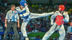 Sports fight Fighting kick WTF olympics taekwondo kicking