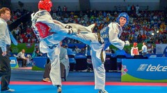 Sports fight Fighting kick WTF olympics taekwondo kicking