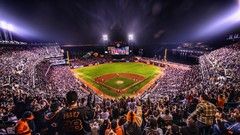 Sports lights baseball California San Francisco stadium