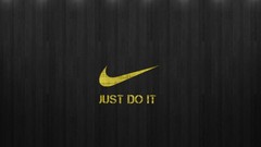 Sports Nike brands logos just do it wood panels