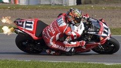 Sports roads flames racing motorbikes