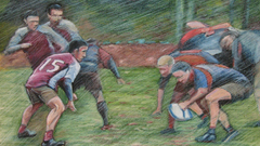 Sports rugby artwork