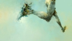 Sports running legs digital art