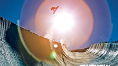 Sports white Snowboarding rider