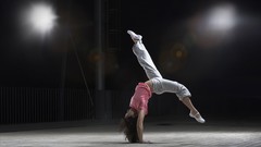 Sports woman dancing Gymnast