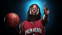 Sports woman hands basketball Palm Beach