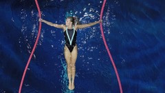 Sports woman swimming swimming pools