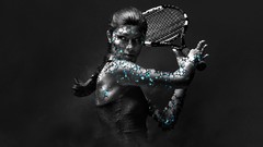 Sports woman tennis Photo manipulation