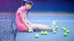 Sports woman tennis skirts brunettes vietnamese Viet Nam