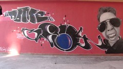 Spray graffiti street art